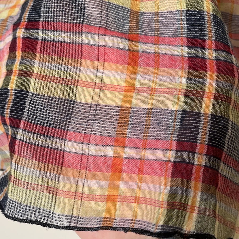Vintage 90s elastic waist plaid skirt - Picture 3 of 9
